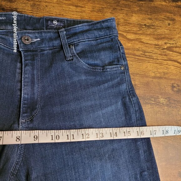 AG Adriano Goldschmied Jeans 28 Farrah Skinny Ankle High Rise Dark Wash Strech - Picture 8 of 12